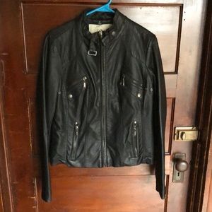 faux leather jacket